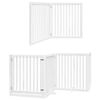 vidaXL Puerta de perros plegable 6 paneles madera &aacute;lamo blanca 480 cm