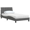 vidaXL Cama con colch&oacute;n Hanko tela gris oscuro 100x200 cm