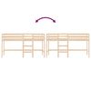 vidaXL Cama alta de ni&ntilde;os con escalera madera maciza pino 90x190 cm