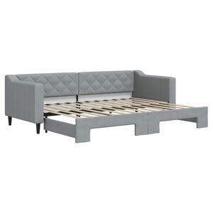 vidaXL Sof&aacute; cama nido tela gris claro 80x200 cm