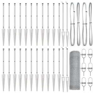 vidaXL Poste de Valla Plateado