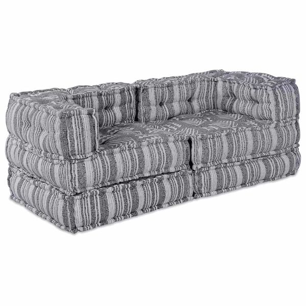 vidaXL Sofá modular 2 pcs Gris 140 x 70 x 56 cm tela