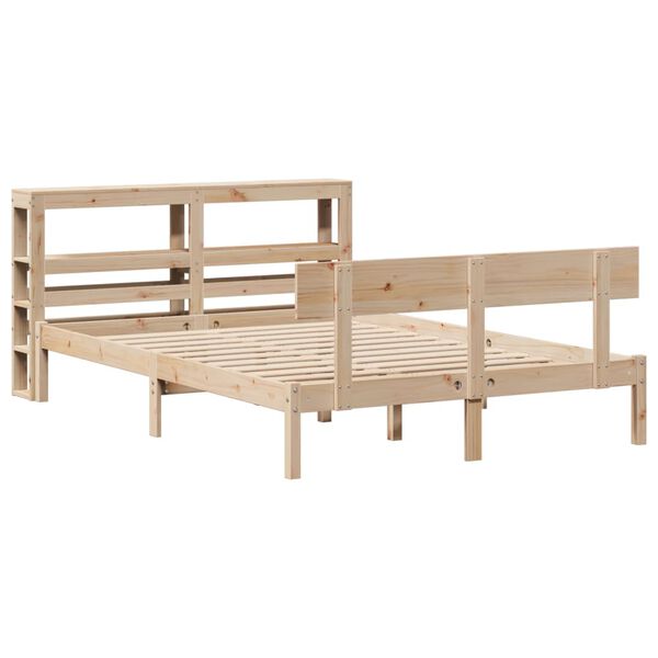 vidaXL Estructura de cama sin colchón madera maciza de pino 160x200 cm