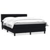 vidaXL Cama box spring con colch&oacute;n terciopelo negro 160x210 cm