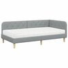 vidaXL Estructura de cama en esquina Gris Claro 100 x 200 cm tela
