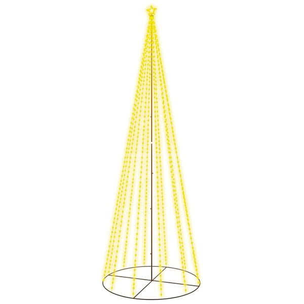 vidaXL &Aacute;rbol de Navidad c&oacute;nico 732 LED blanco c&aacute;lido 160x500 cm