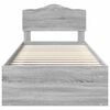 vidaXL Estructura de cama con cabecera Gris Sonoma 75 x 190 cm