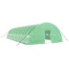 vidaXL Invernadero con estructura de acero verde 84 m&sup2; 14x6x2,85 m