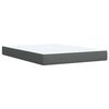 vidaXL Cama box spring con colchón tela gris oscuro 160x200 cm