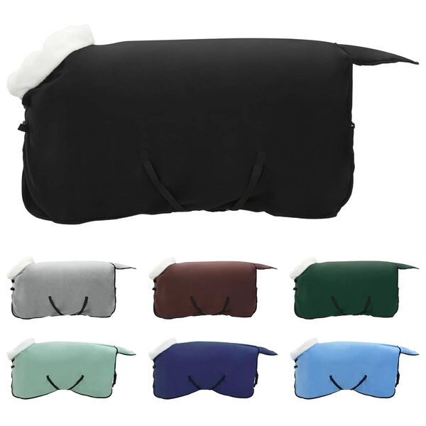 vidaXL Manta para Caballo Negro 115 cm Forro polar