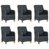 vidaXL Juego de comedor para jard&iacute;n de 7 piezas gris oscuro