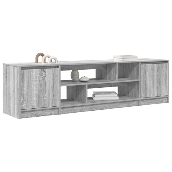 vidaXL Mueble de TV Sonoma gris 188,5x41x50 cm madera de ingenier&iacute;a