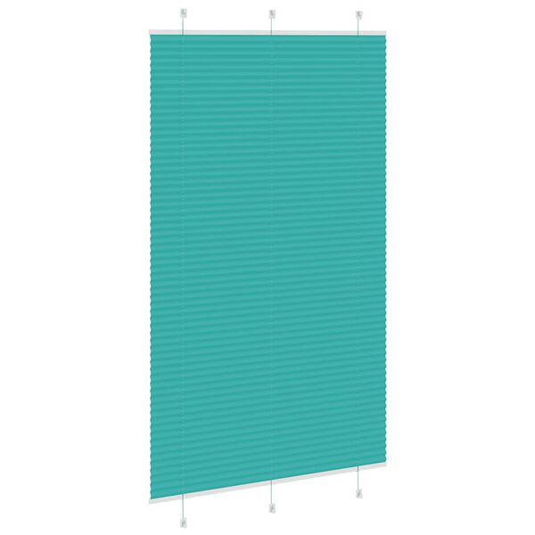 vidaXL Estor Plisado verde petr&oacute;leo 120x200 cm Tela Ancho 119,4 cm