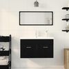 vidaXL Mueble de Cuarto de Ba&ntilde;o Roble Negro 90 x 38,5 x 46 cm