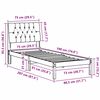 vidaXL Estructura de Cama con Cabecera Tapizada Marrón 75 x 190 cm