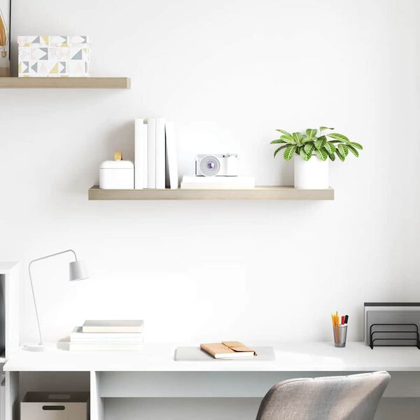 vidaXL Estante flotante de pared MDF roble 90x23,5x3,8 cm