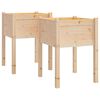 vidaXL Jardineras 2 uds madera maciza de pino 50x50x70 cm