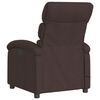 vidaXL Sill&oacute;n de masaje reclinable de tela marr&oacute;n oscuro