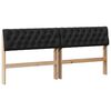 vidaXL Cabecero tapizado Negro 180 cm Madera de pino macizo