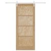 vidaXL Puerta Corredera Marr&oacute;n 86 x 211 cm Madera de pino macizo