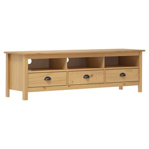 vidaXL Mueble de TV Hill madera maciza pino marr&oacute;n miel 158x40x47 cm