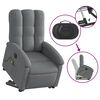 vidaXL Sill&oacute;n de masaje el&eacute;ctrico reclinable elevable tela gris oscuro