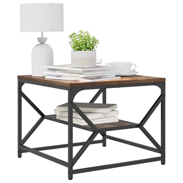 vidaXL Mesa de Café Roble ahumado 51 x 50 x 40 cm