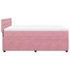 vidaXL Cama box spring con colch&oacute;n terciopelo rosa 140x200 cm