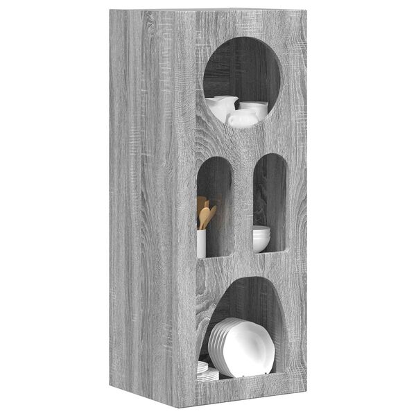 vidaXL Aparador Gris Sonoma 40 x 35 x 100.5 cm Madera de ingenier&iacute;a