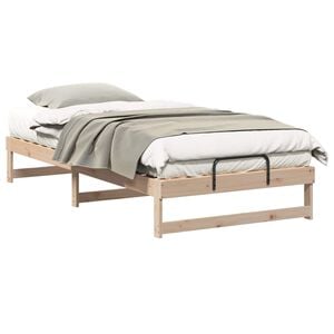 vidaXL Estructura de cama Marr&oacute;n 100 x 200 cm Madera de pino macizo
