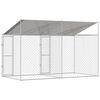 vidaXL Jaula para perro Plateado 400 x 200 x 256 cm Acero Galvanizado
