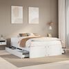 vidaXL Cama con cajones sin colch&oacute;n madera maciza blanca 160x200 cm