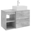 vidaXL Juego de muebles de ba&ntilde;o 2 uds. Gris Hormig&oacute;n