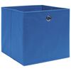 vidaXL Cajas de almacenaje 4 uds tela azul 32x32x32 cm