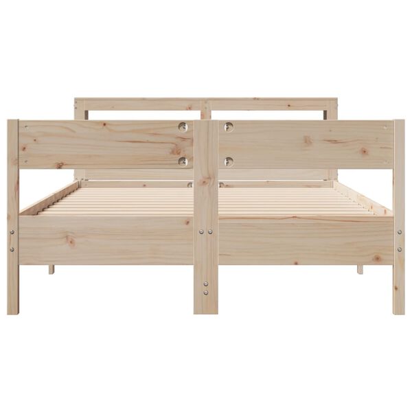 vidaXL Estructura de cama sin colch&oacute;n madera de pino blanca 140x200 cm