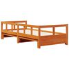 vidaXL Sofá cama sin colchón madera maciza pino marrón cera 90x190 cm