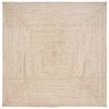 vidaXL Alfombra de &aacute;rea Natural y Blanco 200 x 200 cm yute