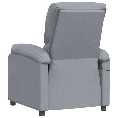 vidaXL Sillón reclinable eléctrico de tela gris claro