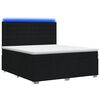 vidaXL Cama de muelles con LED y colch&oacute;n Negro 180 x 200 cm Tela