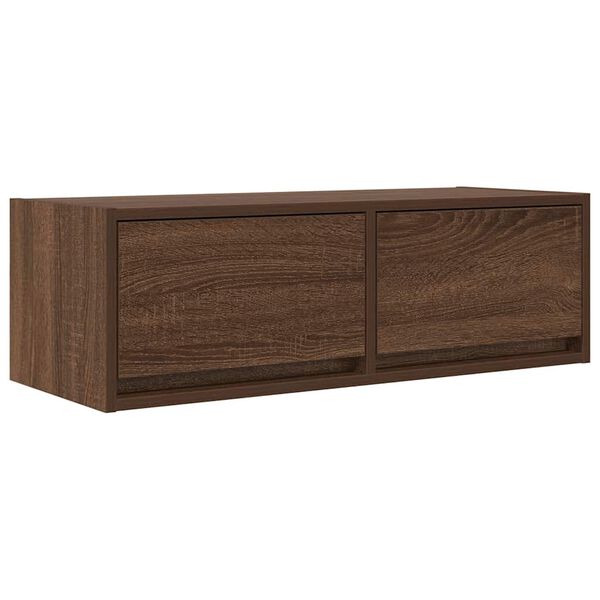 vidaXL Mueble de TV madera contrachapada roble marr&oacute;n 80x31x25,5 cm