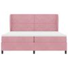 vidaXL Cama tipo Box Spring con colch&oacute;n Rosa 200 x 200 cm Poli&eacute;ster