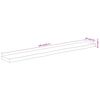 vidaXL Estante pared rectangular madera acacia borde vivo 140x20x2,5cm