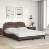 vidaXL Estructura de cama Viana sin colch&oacute;n cuero sint&eacute;tico marr&oacute;n 160x200cm