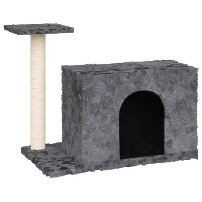 vidaXL Rascador para gatos con postes de sisal gris oscuro 51 cm