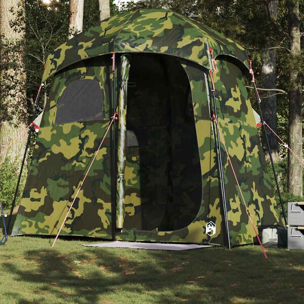 vidaXL Tienda de ducha para 2 personas impermeable camuflaje