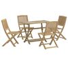 vidaXL Juego de comedor de jard&iacute;n 5 piezas madera maciza de acacia
