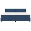 vidaXL Cama tipo Box Spring con cabecera Manual Azul 180 x 200 cm tela