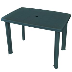 vidaXL Mesa de jard&iacute;n de pl&aacute;stico verde 101x68x72 cm