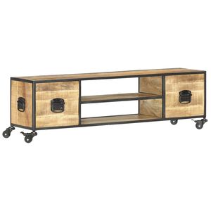 vidaXL Mueble de TV de madera maciza de mango 130x30x39 cm