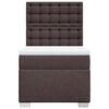 vidaXL Cama box spring con colch&oacute;n tela marr&oacute;n oscuro 90x200 cm